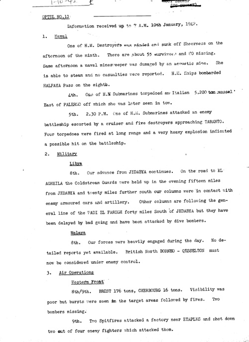 [a328i02.jpg] - Telegram from London on military situation 1/10/42