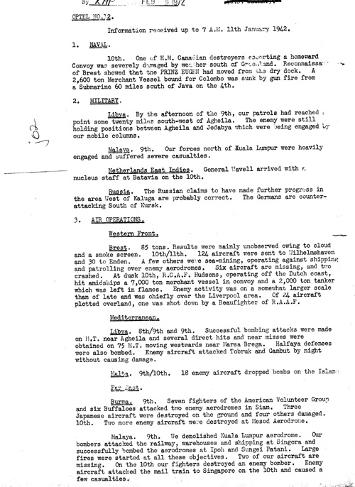 [a328j02.jpg] - Telegram from London on military situation 1/11/42