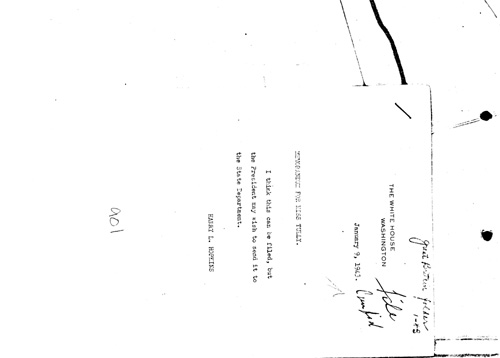 [a330a01.jpg] - Memo; Hopkins-Tully 1/9/43
