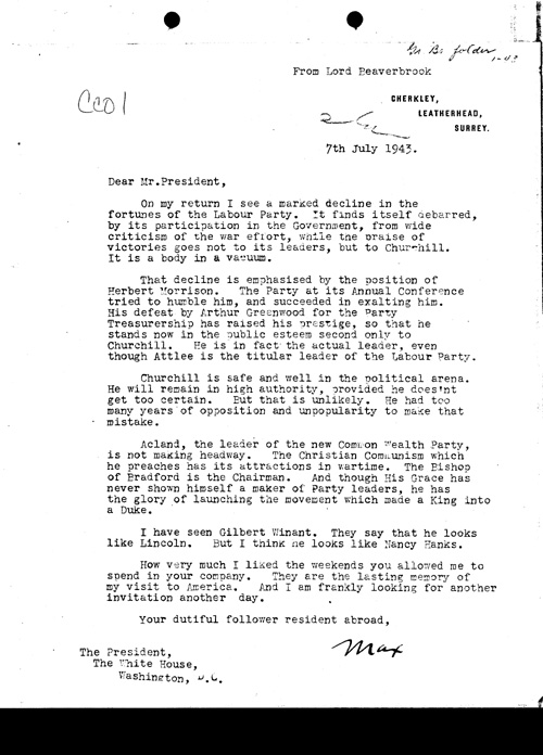 [a330cc01.jpg] - Beaverbrook-->FDR 7/7/43