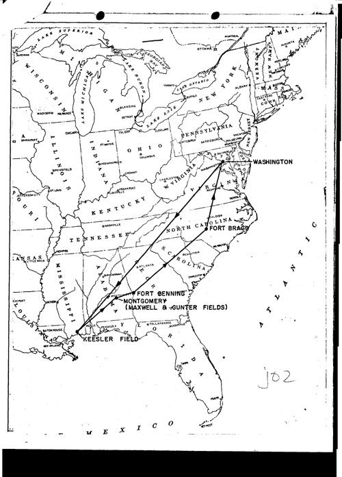 [a330j02.jpg] - Map of itinerary route (N.D.)