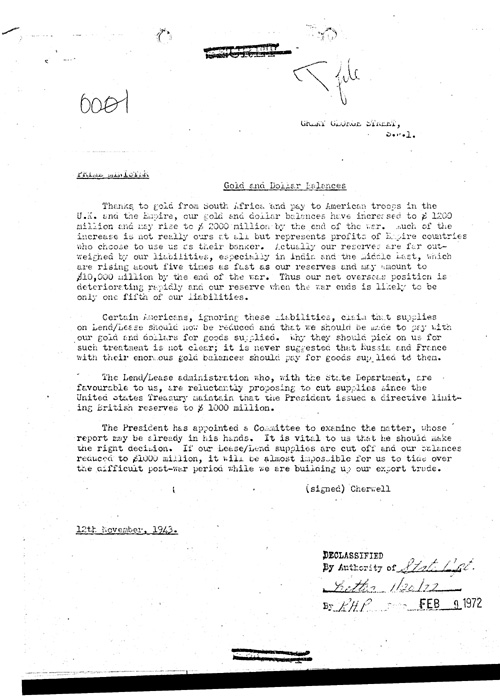 [a330oo01.jpg] - Cherwell-->Prime Minister 11/12/43