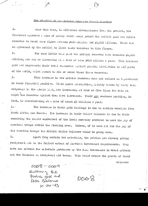 [a330oo08.jpg] - Question of the British and Gold Dollar Balances 10/26/43