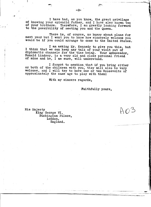 [a343a03.jpg] - FDR --> Joseph Kennedy 8/25/38.
