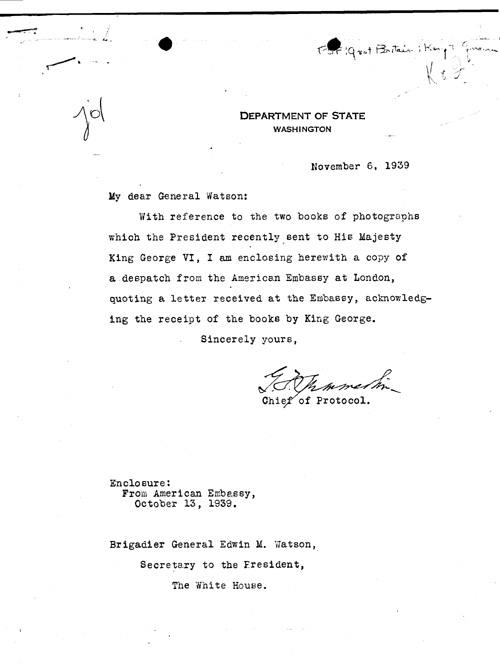 [a344j01.jpg] - George T. Summerlin --> General Watson. 11/6/39.