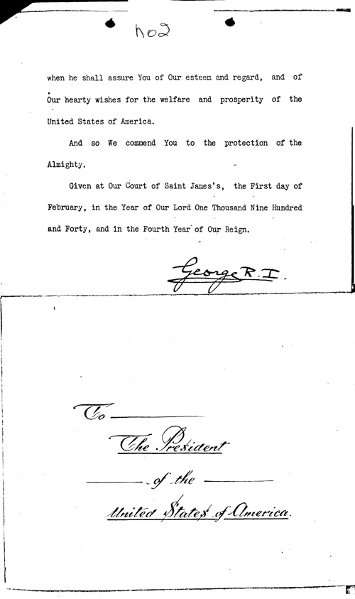 [a344n02.jpg] - King George --> FDR.2/1/40.