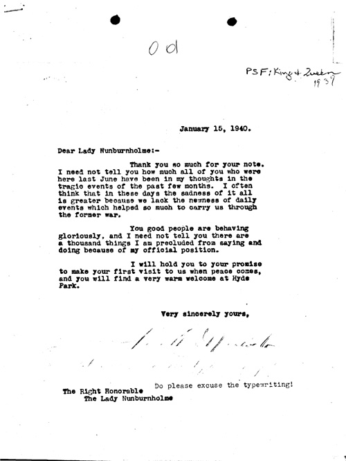 [a344o01.jpg] - FDR --> Lady Nunburnholme.1/15/40.