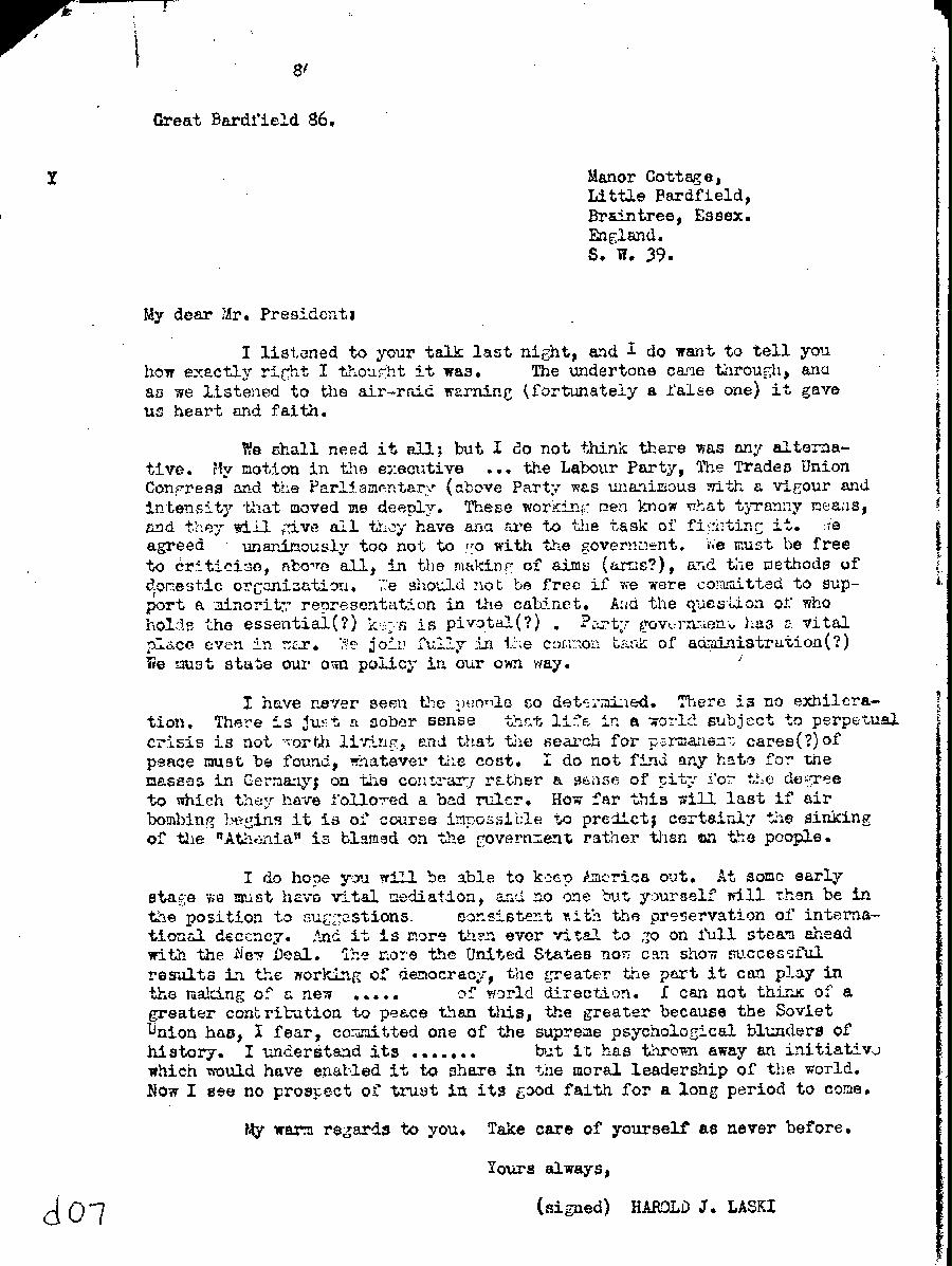 [a345d07.jpg] - Harold Laski --> F.D.R (Typed)