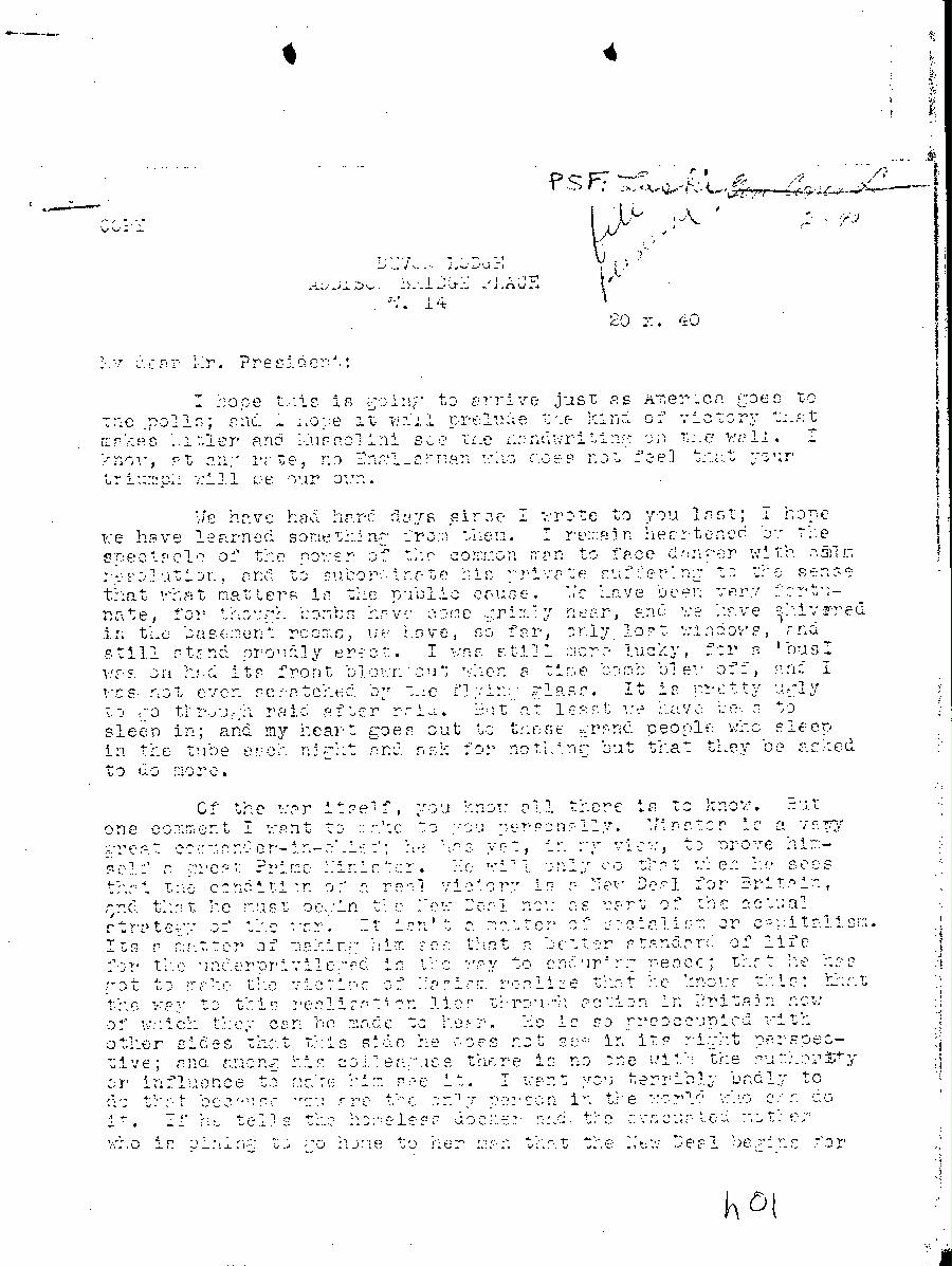 [a345h01.jpg] - Harold Laski --> F.D.R (Typed) 10/20/1940
