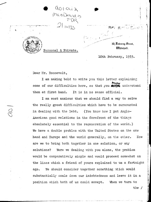 [a346a01.jpg] - MacDonald-->F.D.R.2/10/33