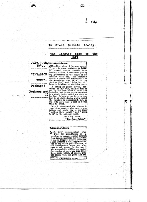 [a349l04.jpg] - The lighter side of war July 19th 1940