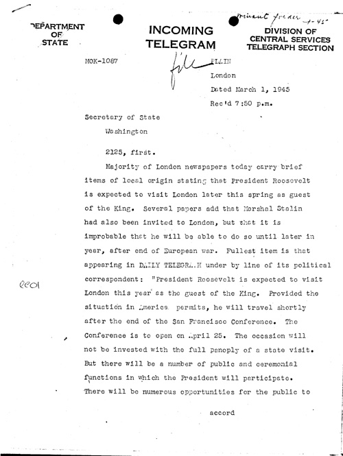 [a352ee01.jpg] - Winant --> Sec. of State 3/1/45