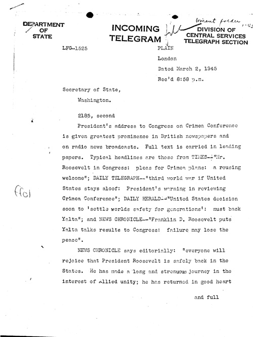 [a352ff01.jpg] - Winant --> Sec. of State 3/2/45