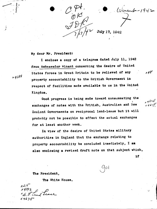 [a352g01.jpg] - Cordell Hull --> F.D.R. 7/17/42