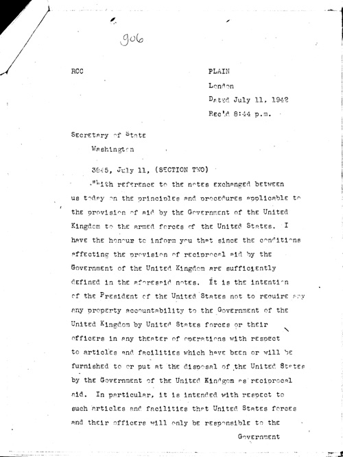 [a352g06.jpg] - Winant --> Sec. of State 7/11/42