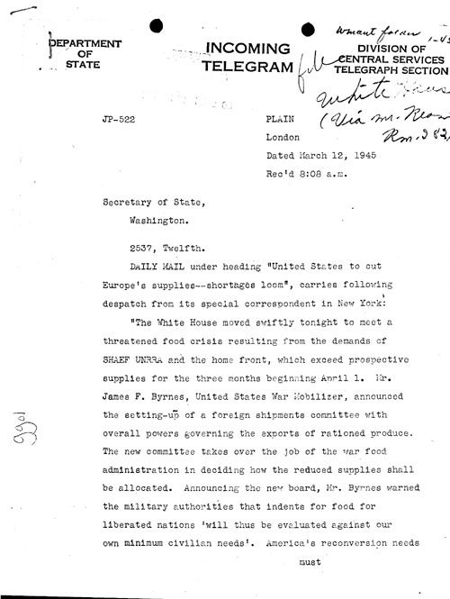 [a352gg01.jpg] - Winant --> Sec. of State 3/12/45