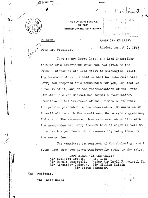 [a352h02.jpg] - John Winant --> F.D.R. 8/5/42