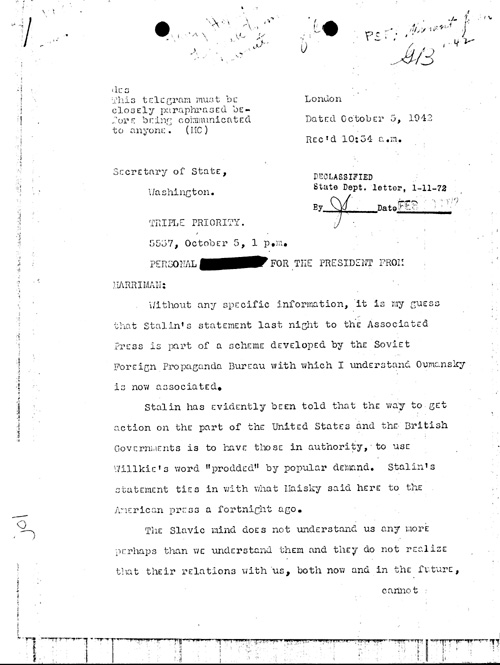 [a352j01.jpg] - Winant --> F.D.R. 10/5/42