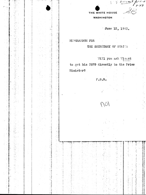 [a352n01.jpg] - F.D.R. --> Sec. of State 6/12/43