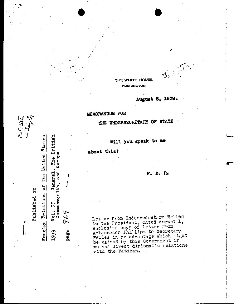 [a464d01.jpg] - F.D.R. --> Under Sec. of State 8/6/39