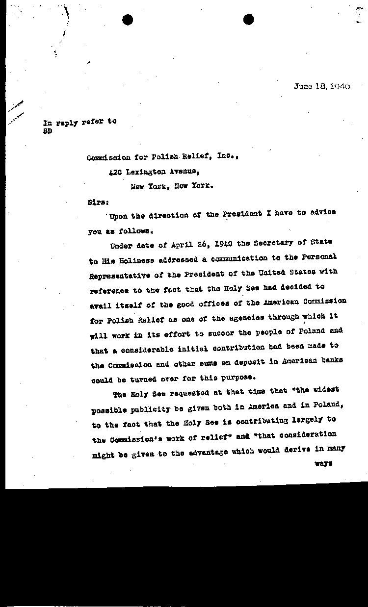 [a464o08.jpg] - Hull--> Commission for Polish Relief 6/18/40