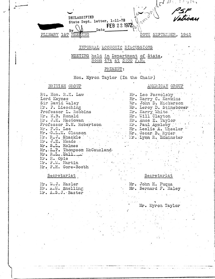 [a468ae01.jpg] - Informal Economic Discussions 9/20/43