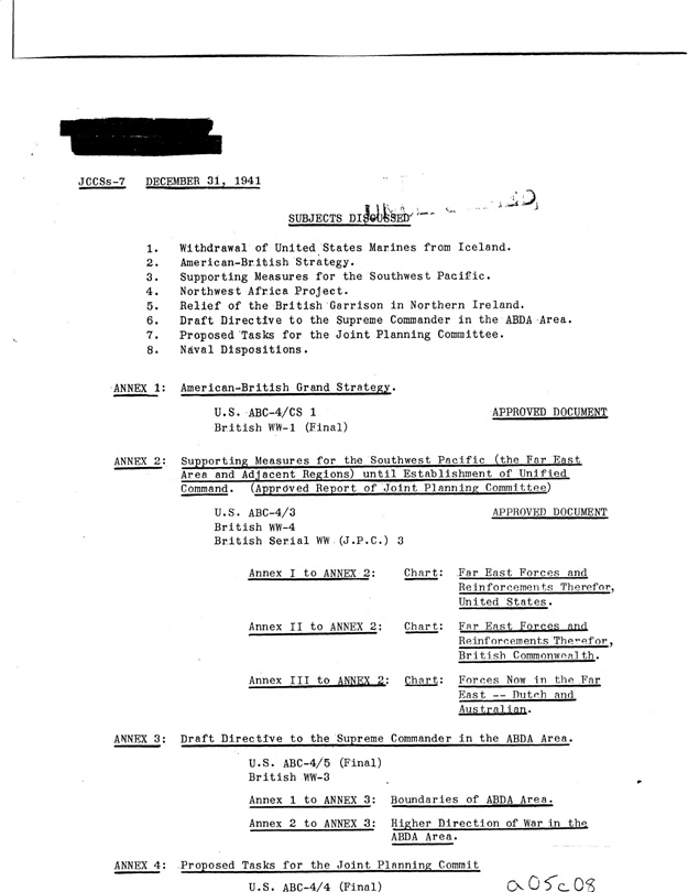 [a05c08.jpg] - List of Papers (cont'd)-December 31, 1941
