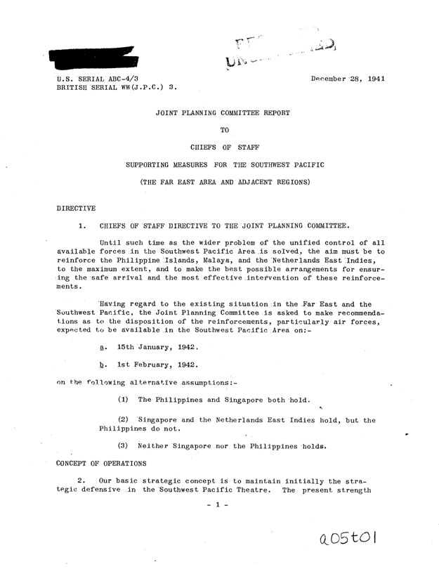 [a05t01.jpg] - Joint Planning Committee Report-December 28, 1941