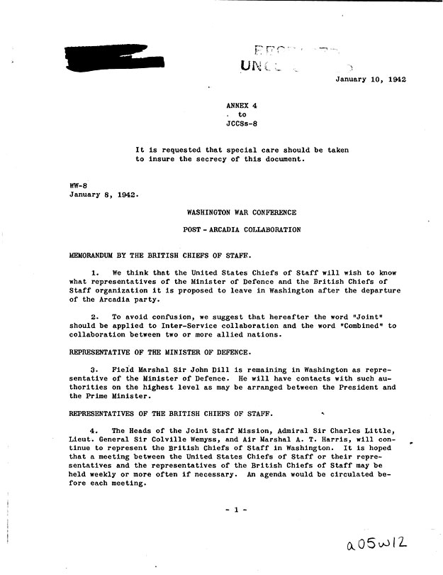 [a05w11.jpg] - Proceedure for Assumption of Command by General Wavell-January 10, 1942