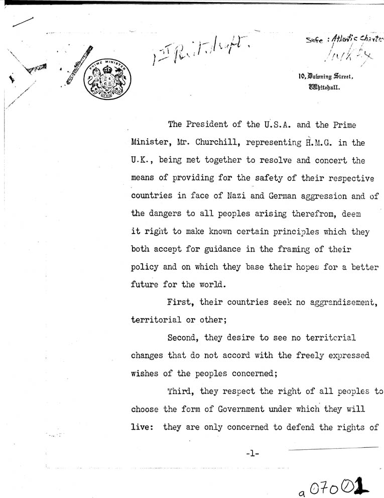 [a07o01.jpg] - Declaration by FDR and Churchill 8/10/41