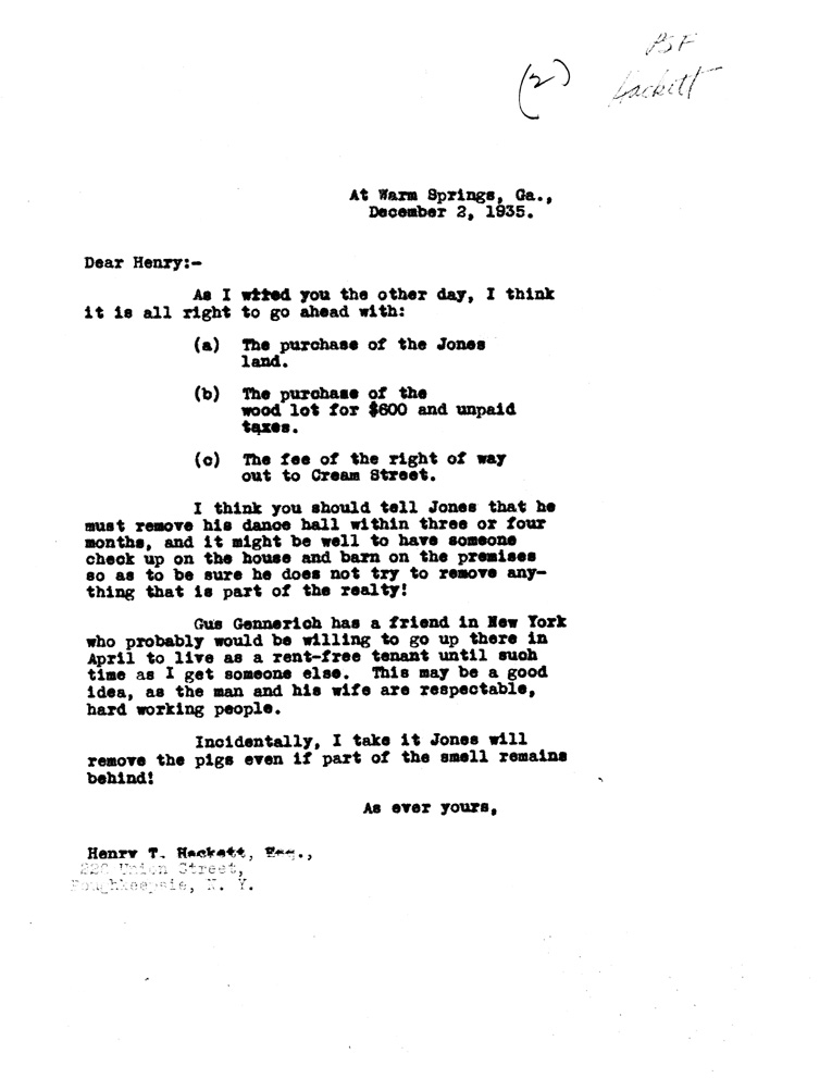 [a907av01.jpg] - Letter to Hackett from FDR December 2, 1935