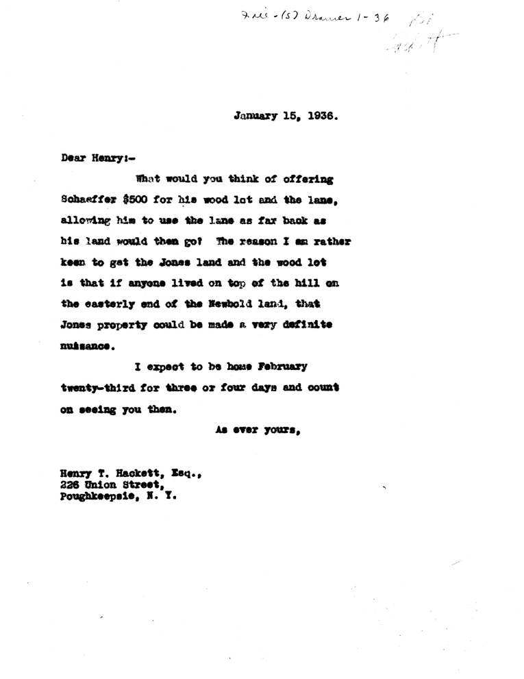 [a907ax01.jpg] - Letter to Hackett from FDR January 15, 1936