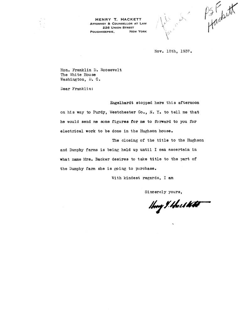 [a907co01.jpg] - Letter to FDR from Hackett November 12, 1937