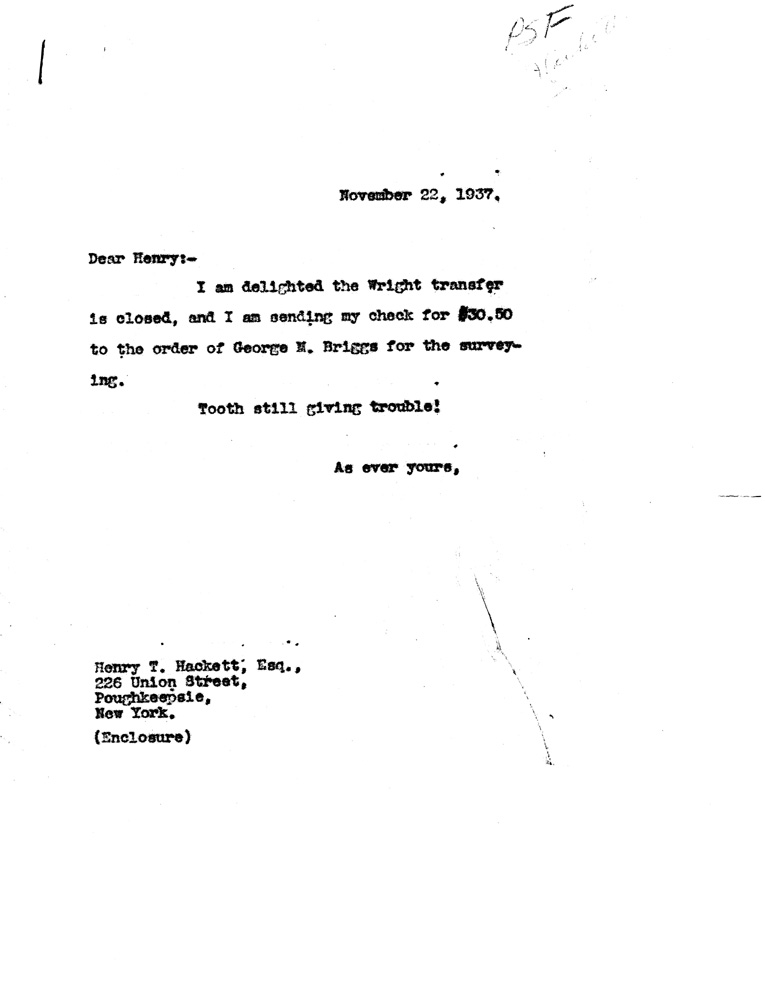 [a907cp01.jpg] - Letter to Hackett from FDR November 22, 1937