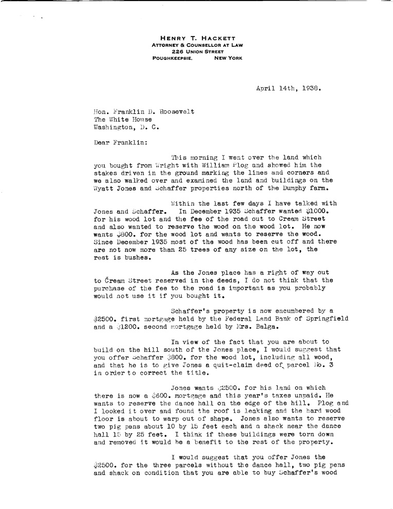 [a908az01.jpg] - Letter to MissLe Hand from Mrs. Backer November 17, 1937