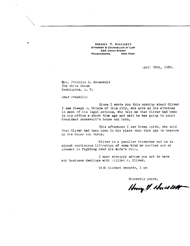 [a908bf01.jpg] - Letter to Hackett from FDR April 26, 1938