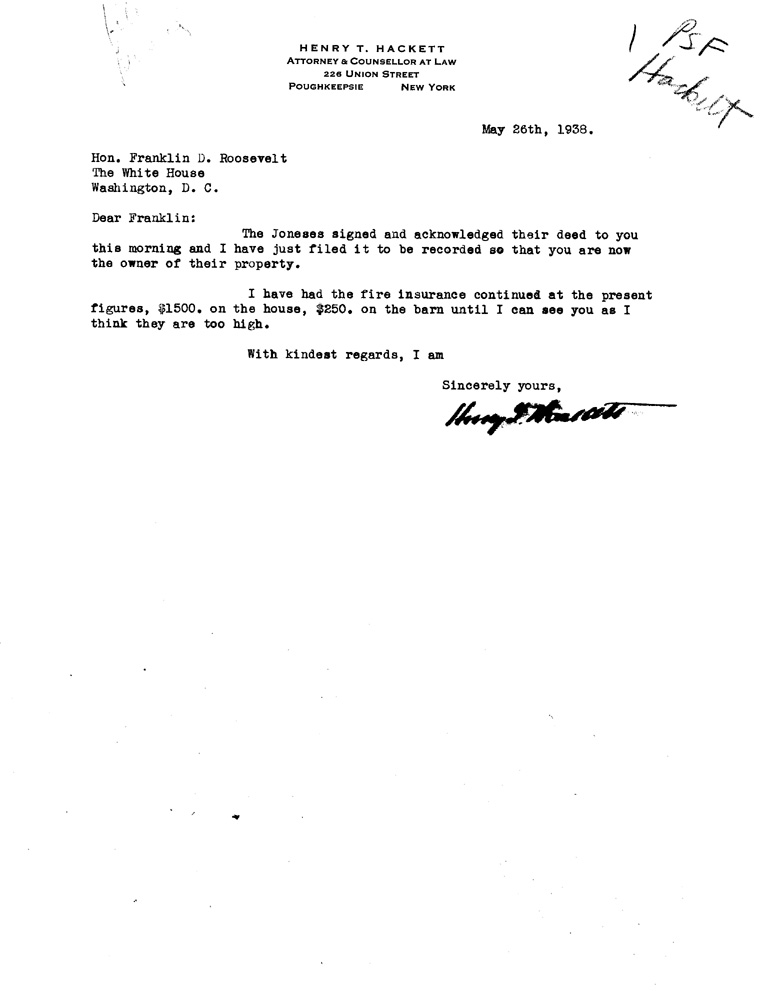 [a908br01.jpg] - Letter to Roosevelt from Englehardt April 25, 1938