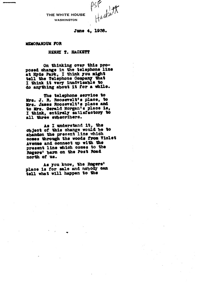 [a908bs01.jpg] - Letter to FDR from Hackett May 13, 1938
