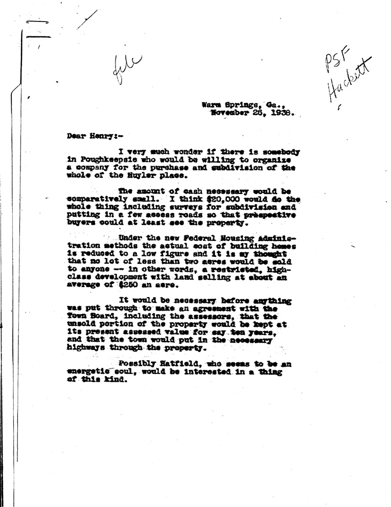 [a908cw01.jpg] - Telegram to Hackett from FDR November 16, 1938