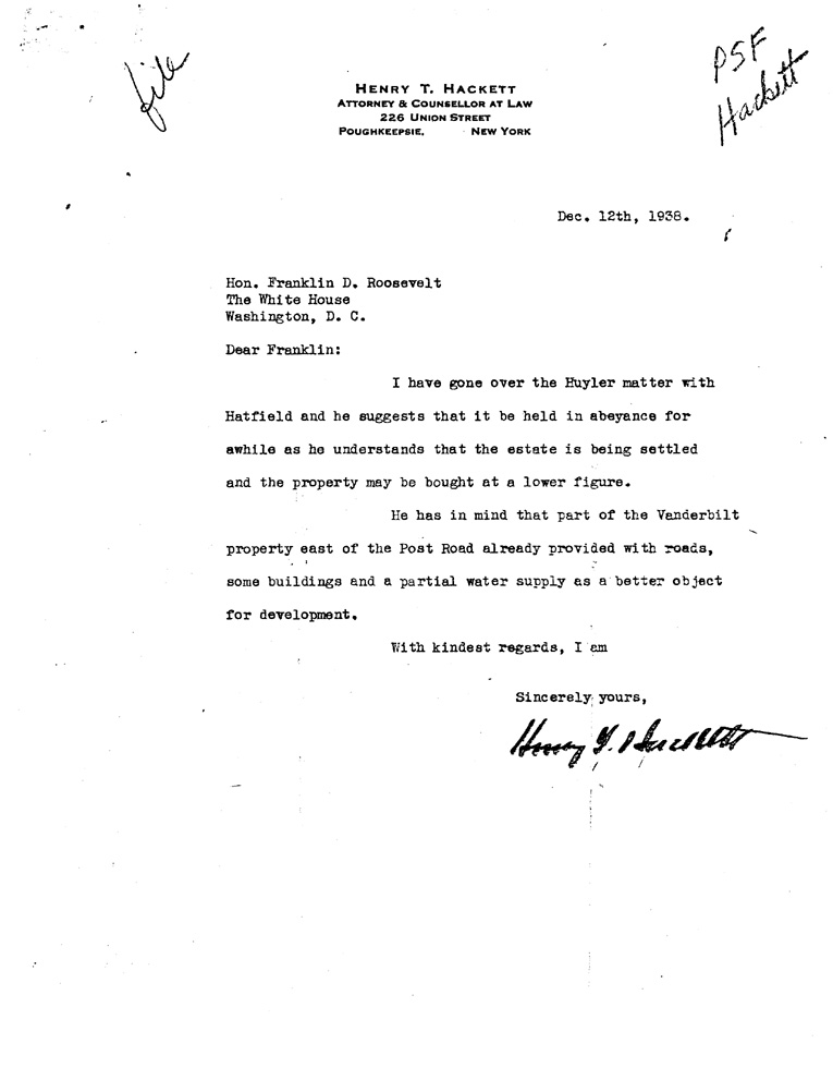 [a908dd01.jpg] - Letter to Hackett from M.A.Le Hand  December 3, 1938