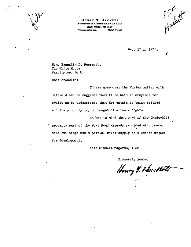 [a908di01.jpg] - Letter to FDR from Hackett December 12, 1938