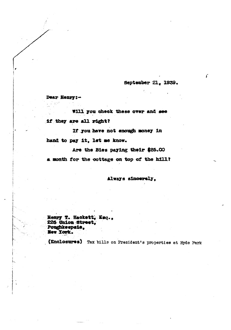 [a909as01.jpg] - Letter to Hackett from FDR September 21, 1939