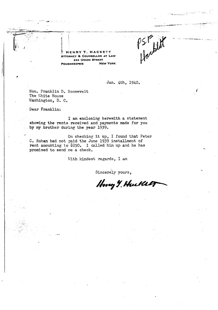 [a909ba01.jpg] - Letter to FDR from Hackett July 4, 1940