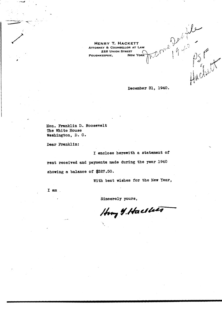 [a909cv01.jpg] - Letter to FDR from Hackett December 31, 1940