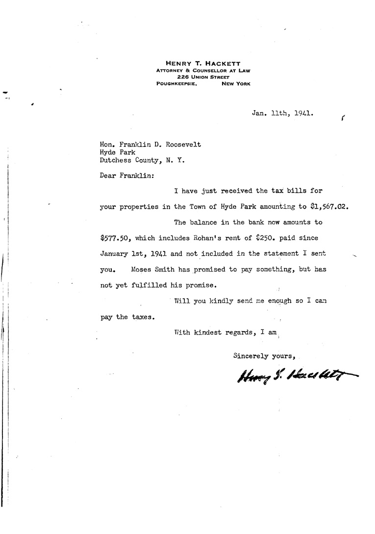 [a909dc01.jpg] - Letter to FDR from Hackett January 11, 1941