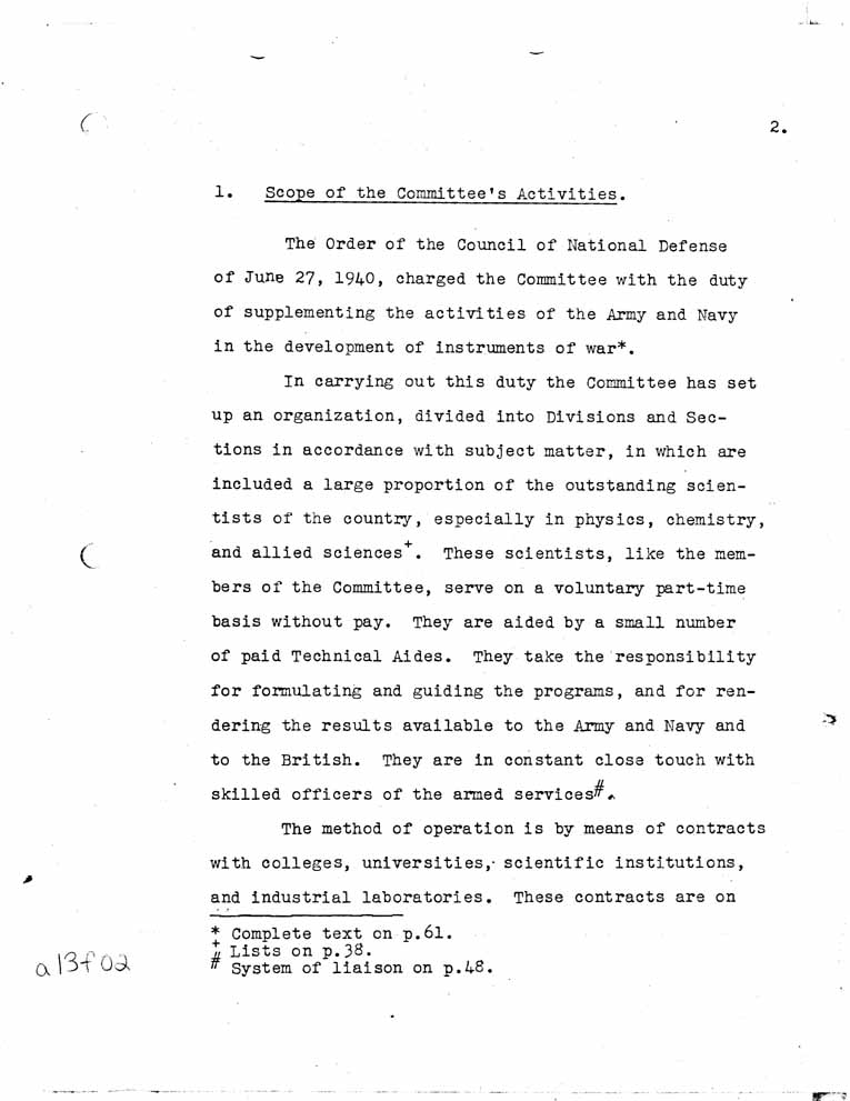 [a13f02.jpg] - Report of the National Defense Research Committee-6/27/40-6/28/42