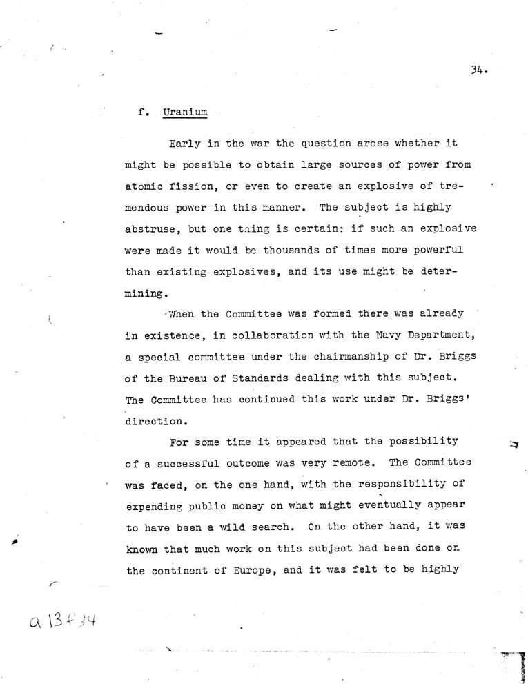 [a13f34.jpg] - Report of the National Defense Research Committee-6/27/40-6/28/42