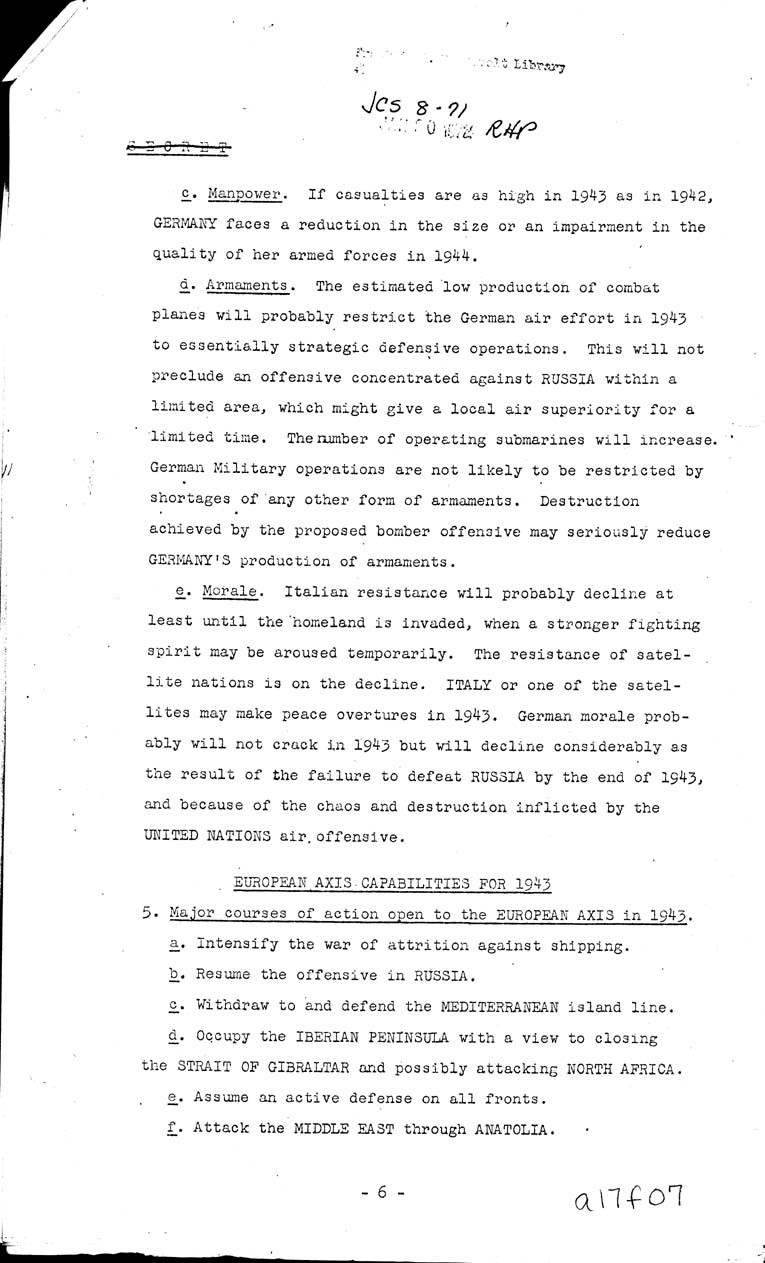 [a17f07.jpg] - Global Estimate of the Situation 1943-44