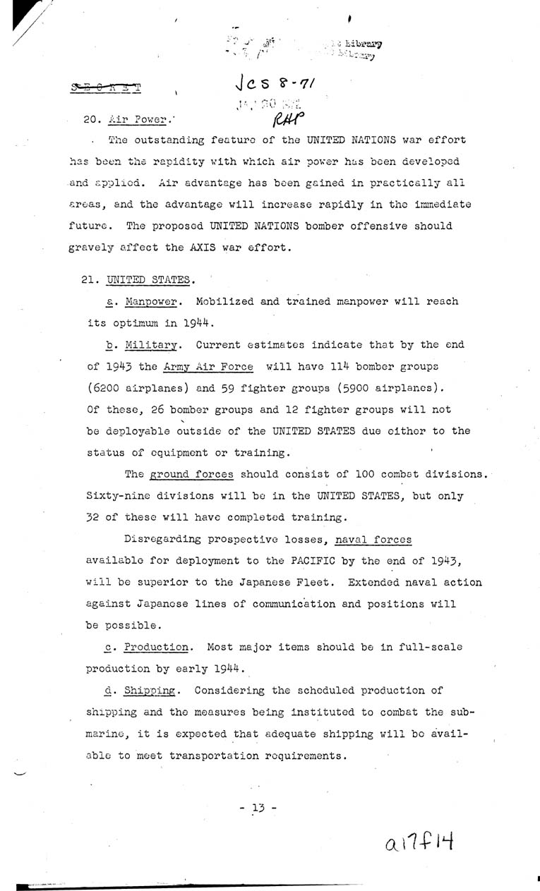 [a17f14.jpg] - Global Estimate of the Situation 1943-44