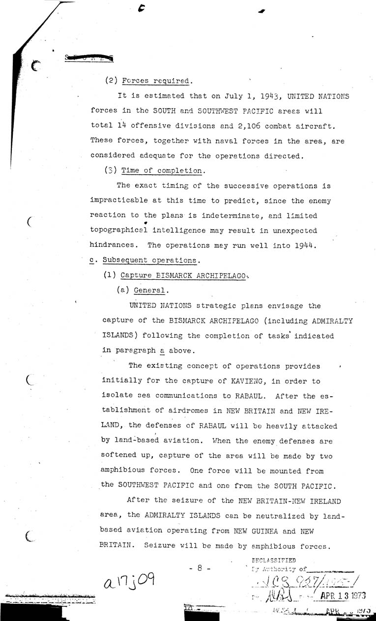 [a17j09.jpg] - Operations in the Pacific and Far East 1943-44 5/12/43